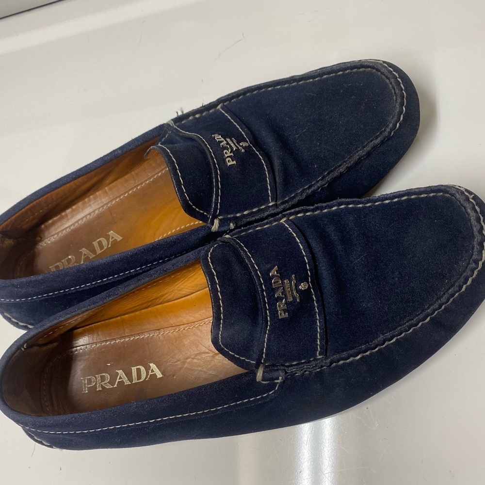 Prada college suite navy blue